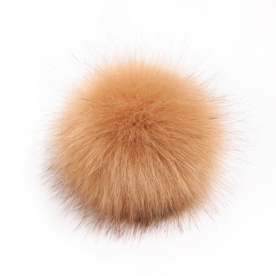 5" Jumbo Pom Pom w/snap CARAMEL