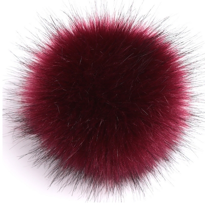 5" Jumbo Pom Pom w/snap SCARLET