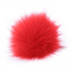 5" Jumbo Pom Pom w/snap POPPY