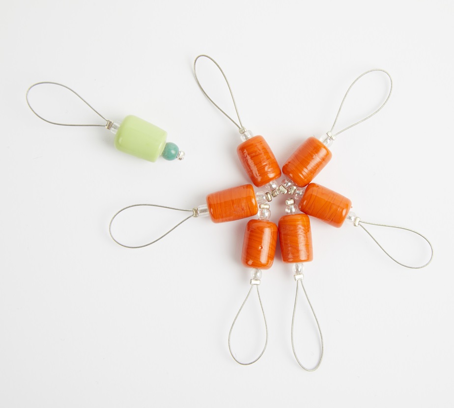 ZOONI Stitch Markers - Orange Lily