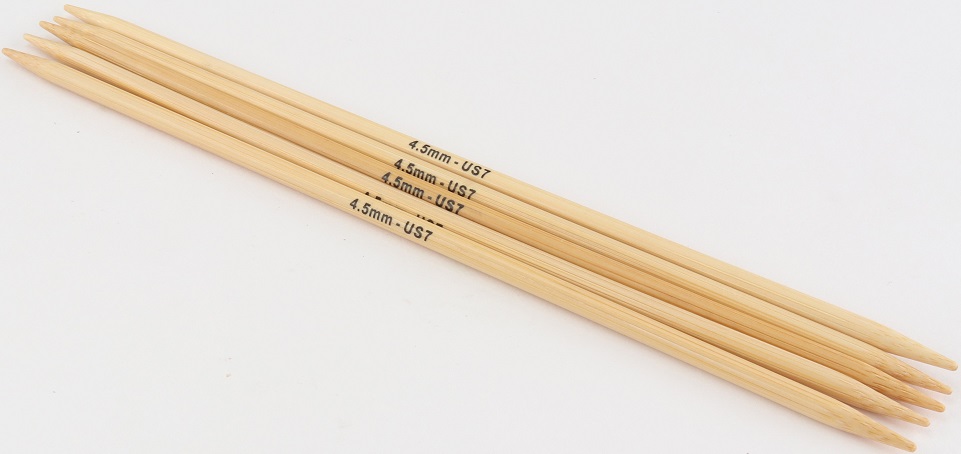 Knit Pro Bamboo 6" Double Points US 7