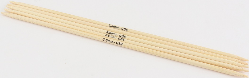 Knit Pro Bamboo 8" Double Points US 4