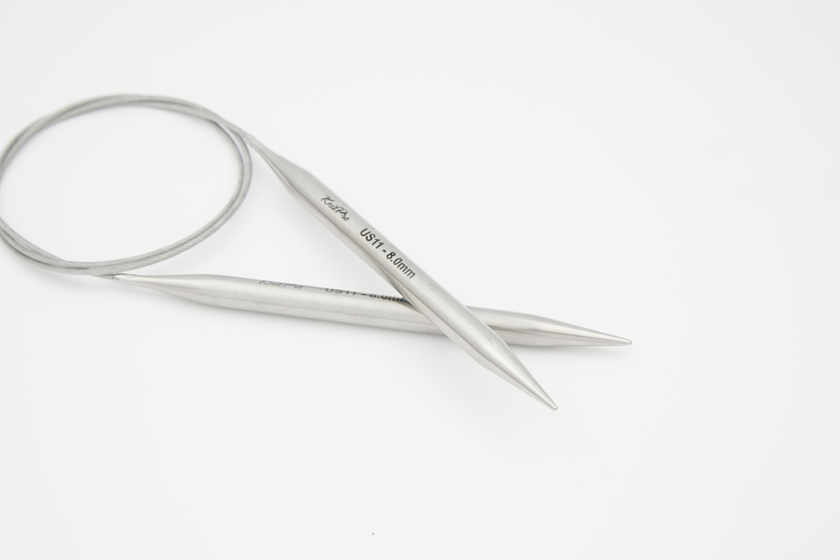 Stelo Stainless Steel Lace Circular 32" US 10½