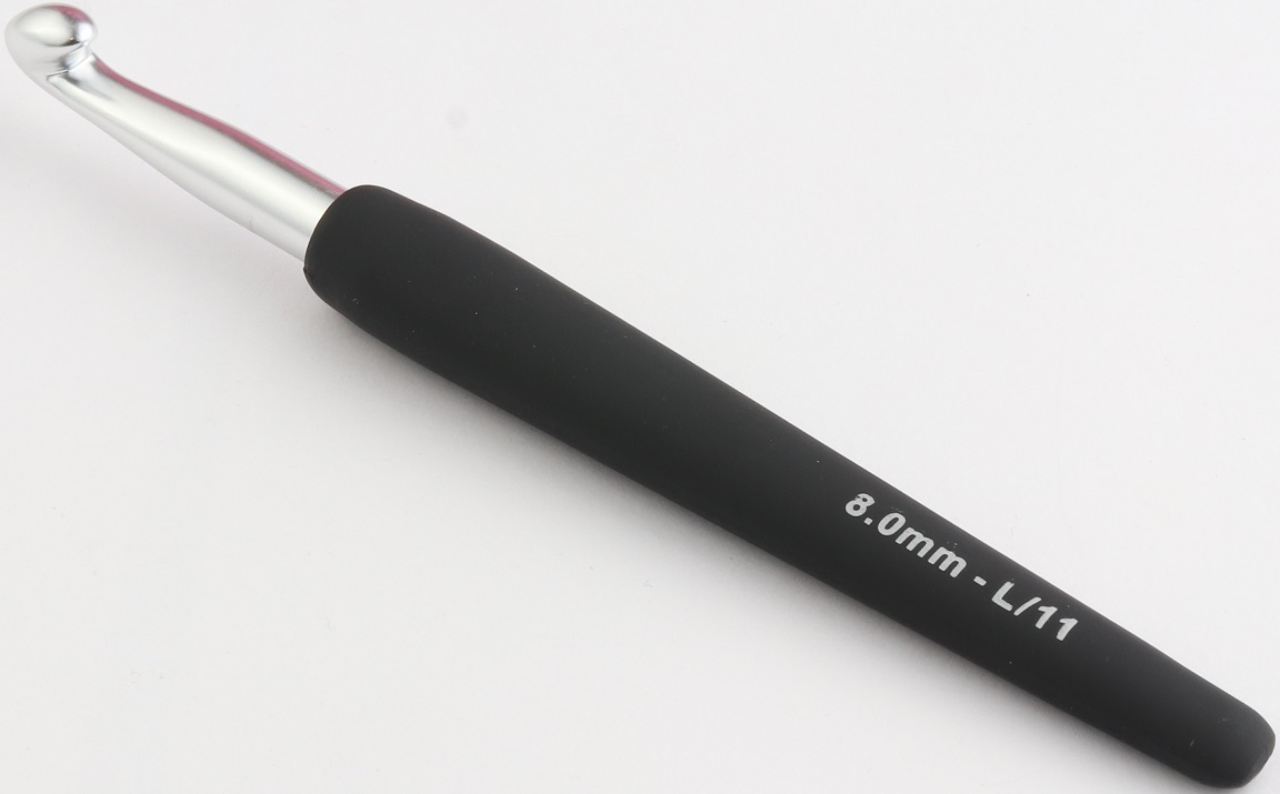 Aluminum Silver Hook with Soft Handle L