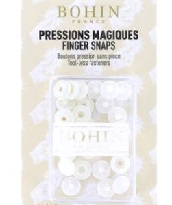 Bohin 3/8" Finger Snaps White