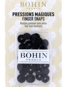 Bohin 3/8" Finger Snaps Black