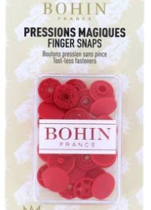 Bohin 1/2" Finger Snaps Red