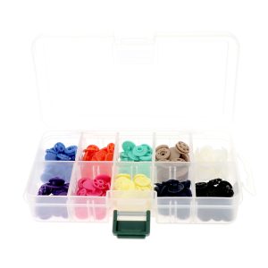 Bohin 1/2" Finger Snaps 80pc asst colors