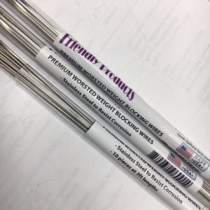 FP St Stl 36" WORSTED Blocking Wires tube of 10 wires (red cap)