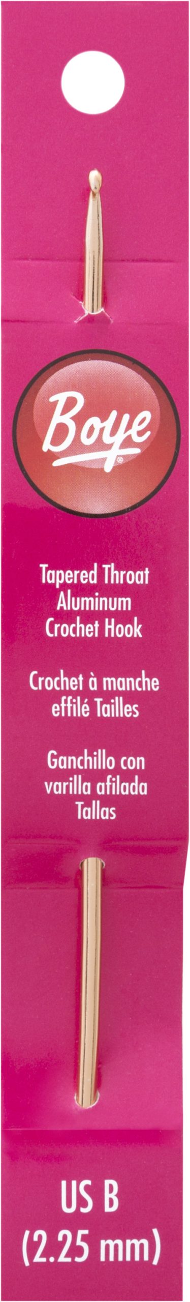 Aluminum Boye Crochet Hook B