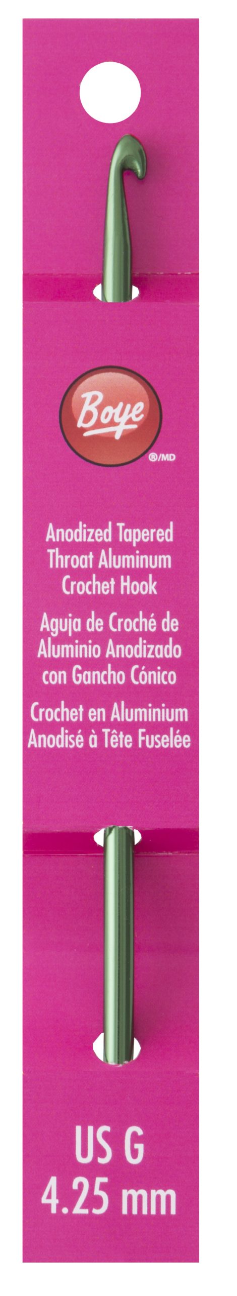 Aluminum Boye Crochet Hook G