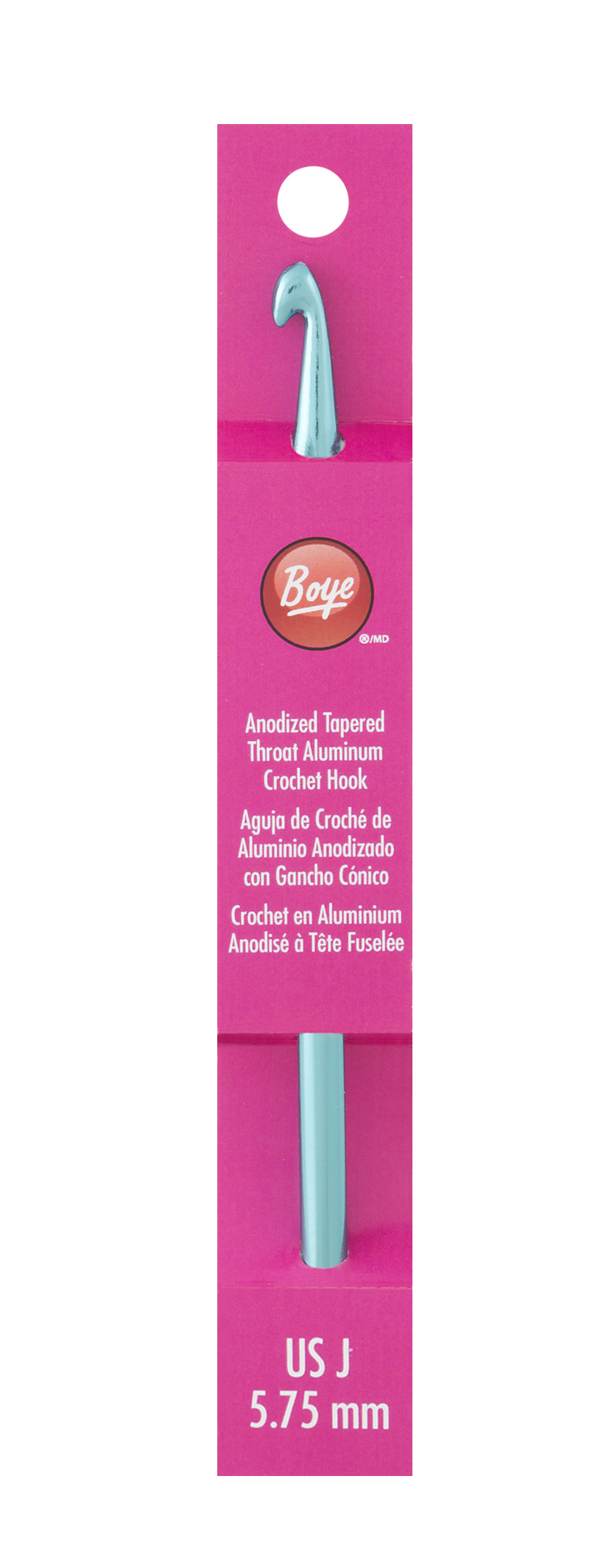 Aluminum Boye Crochet Hook J