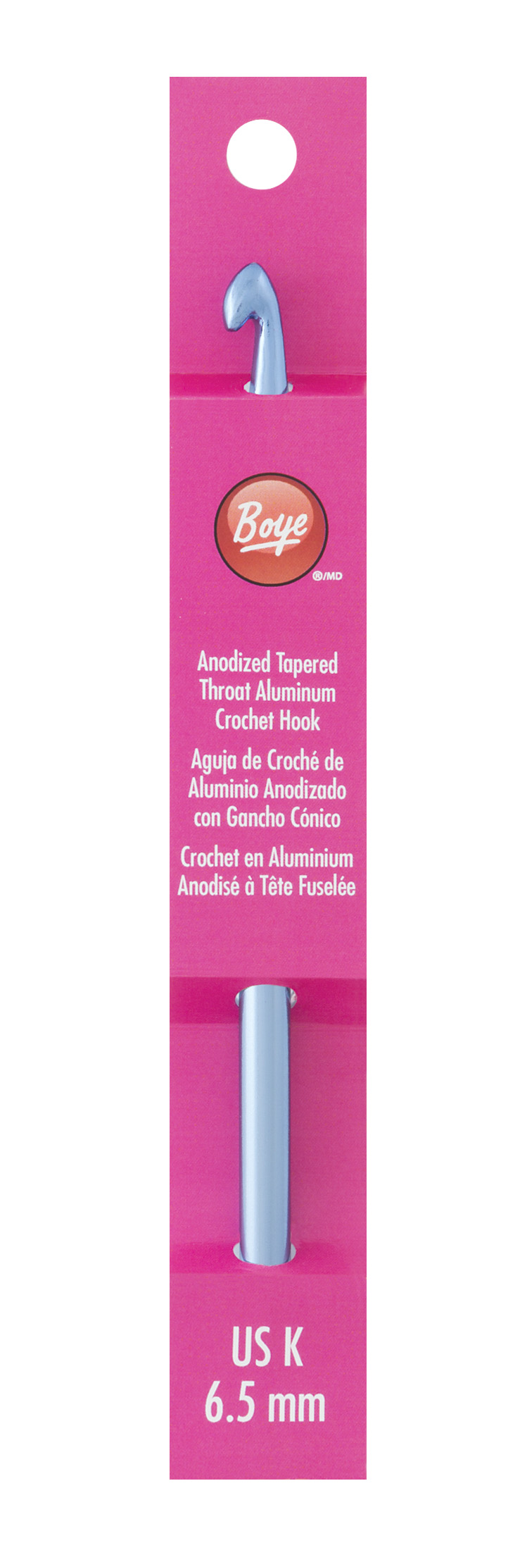 Aluminum Boye Crochet Hook K
