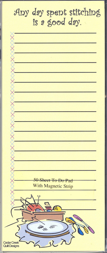 Any Day Stitching To Do Note Pad