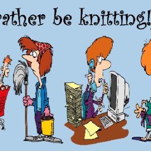 Magnet "I'd Rather be Knitting"