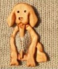 Wooden Shawl Pin Dog