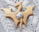 Wooden Shawl Pin Dragon