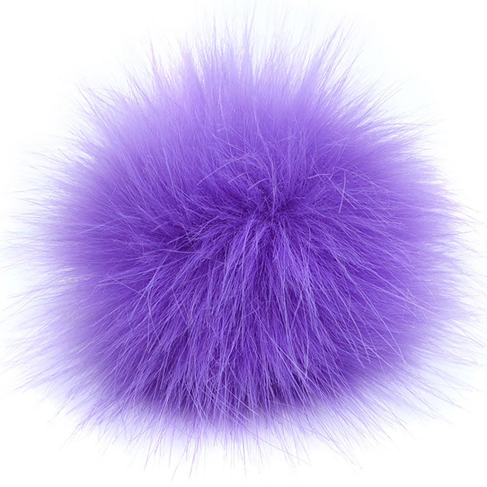 5" Jumbo Pom Pom w/snap PURPLE