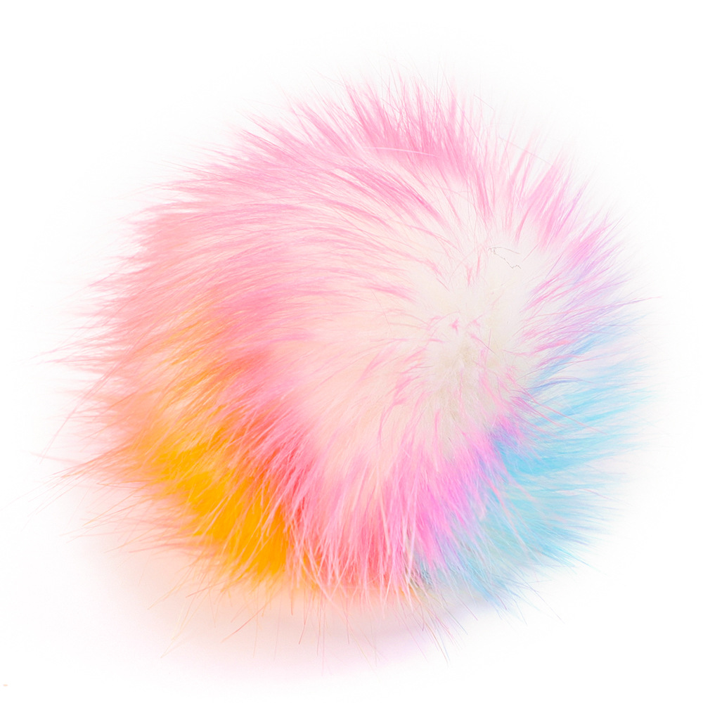 5" Jumbo Pom Pom w/snap UNICORN