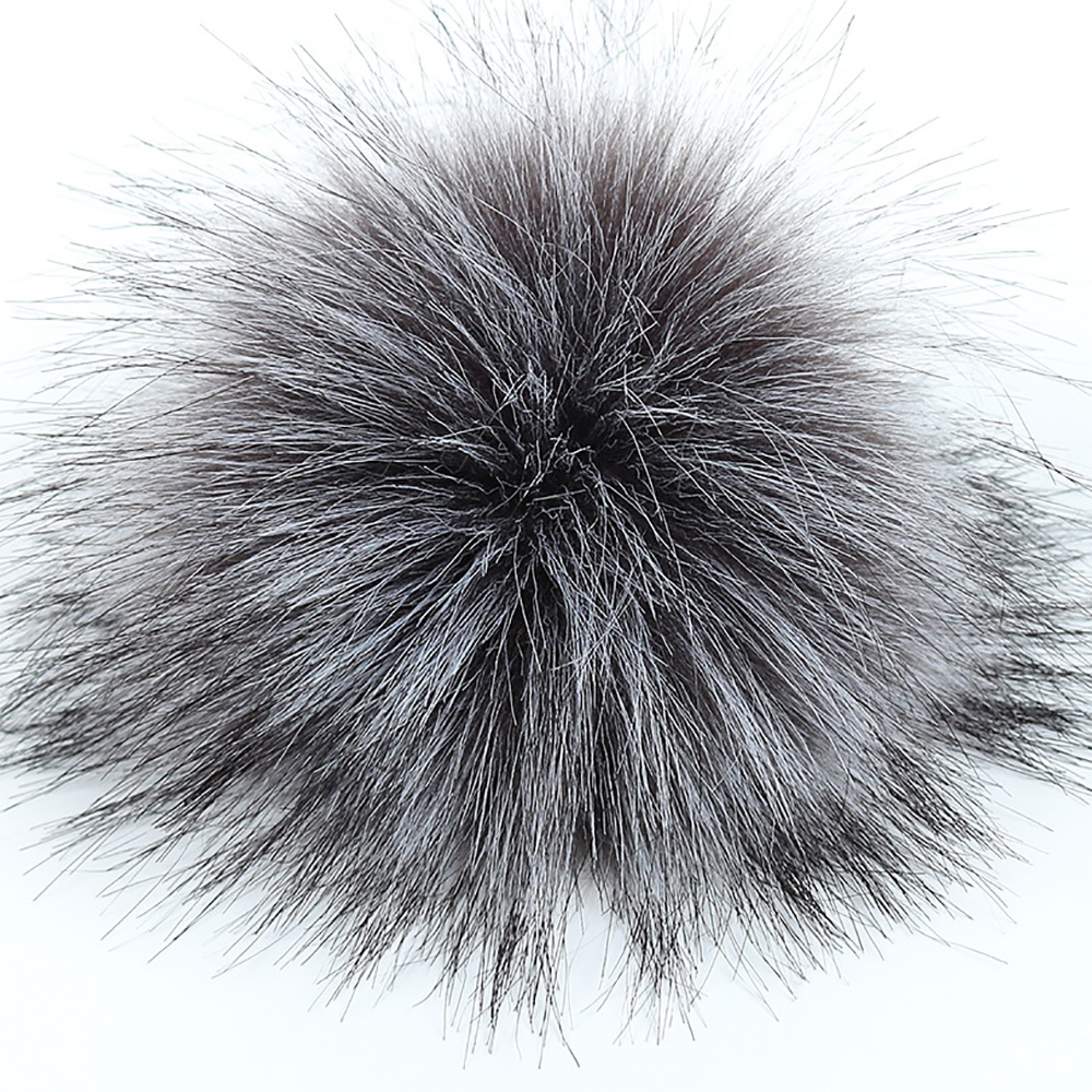 5" Jumbo Pom Pom w/snap SMOKE