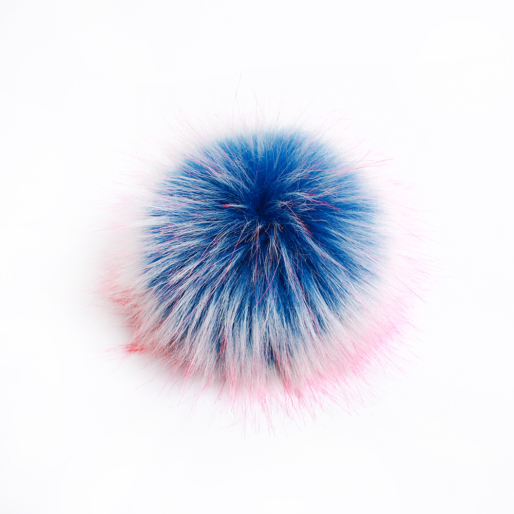 5" Jumbo Pom Pom w/snap HARLEQUIN