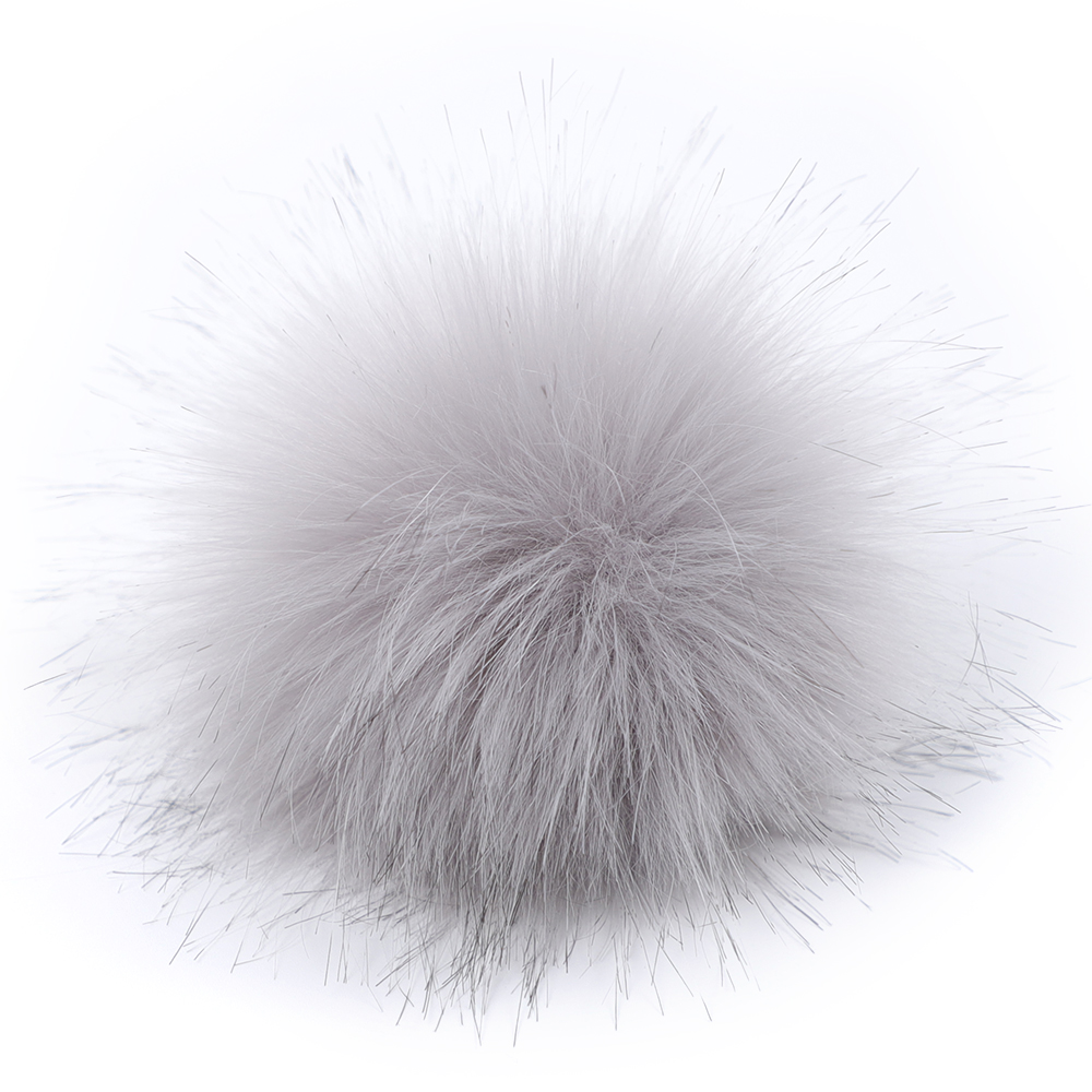 5" Jumbo Pom Pom w/snap OYSTER