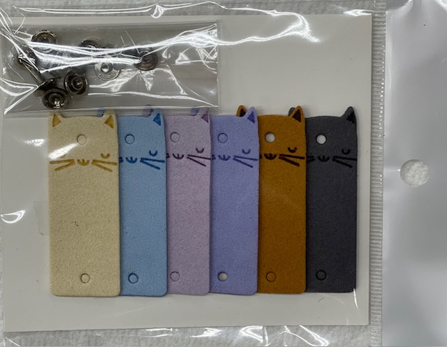 Cat Tag Leather w/stud