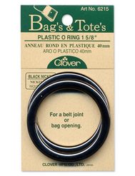 O Rings Plastic 1 5/8" Black Nickel