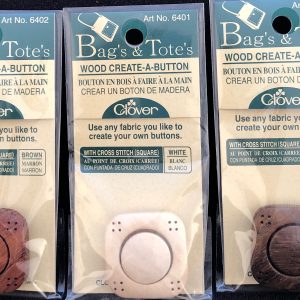 Create-A-Button Wood Square White ***