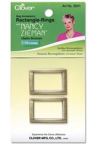 Rectangle Rings 1 1/4" Satin Bronze