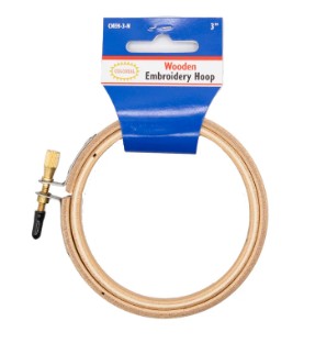 Colonial Wood Emb. Hoop 3"
