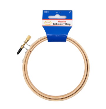 Colonial Wood Emb. Hoop 4"