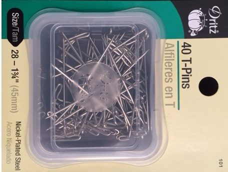 T-Pins Nickle Plated Steel 40 ct. 1.75"