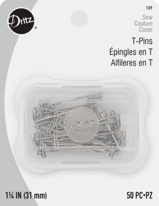 T-Pins Nickle Plated Steel 50 pc 1.25"