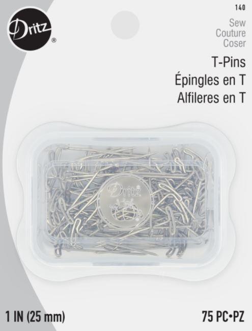 T-Pins Nickle Plated Steel 75 pc 1"
