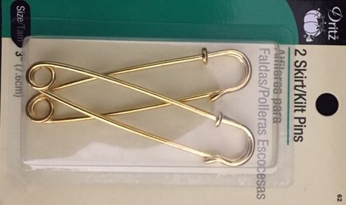 Brass Skirt Kilt Pins 3"