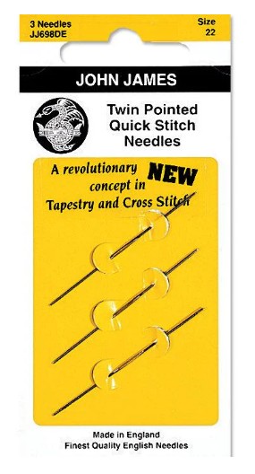 John James Twin Pointed Quick Stitch Needles #22