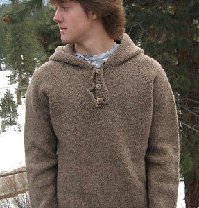 Neck Down Hooded Pullover for Men