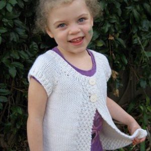 Girls Cap Sleeve Cardigan V-Neck