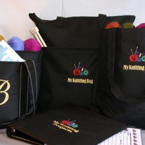 Embroided Deluxe Tote with Pocket Assorted