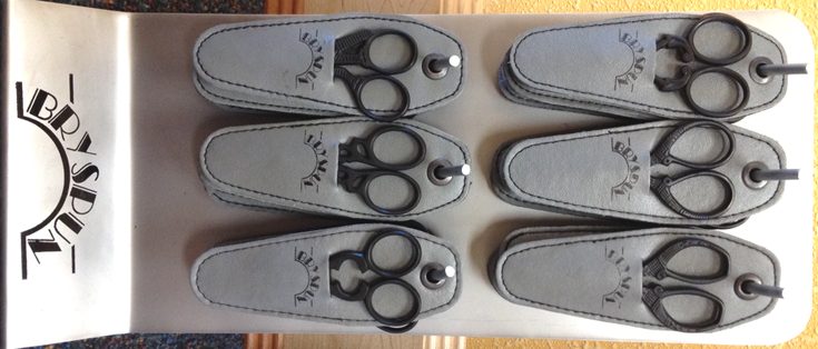 Bryspun Premium Scissor Display 24 pr Black Scissor/Grey Sheath