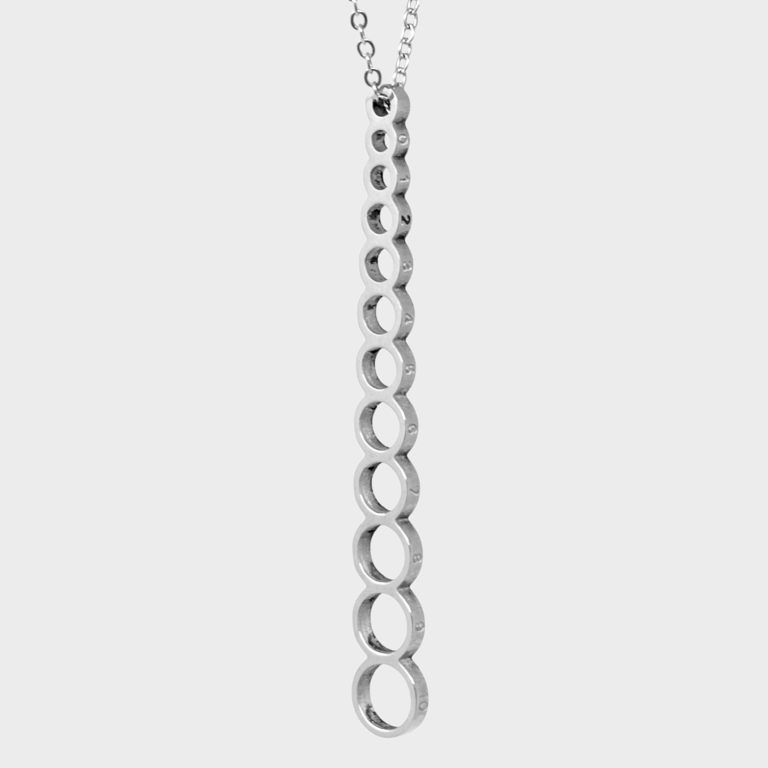 Knitting Necklace (Needle Sizer) Stainless Steel